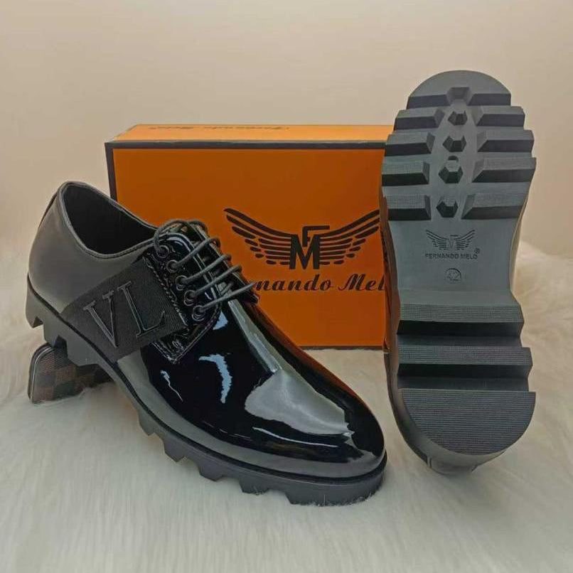 VL Fernando Melo Easy Clean Men's Shoes Size 40 to 45 Black