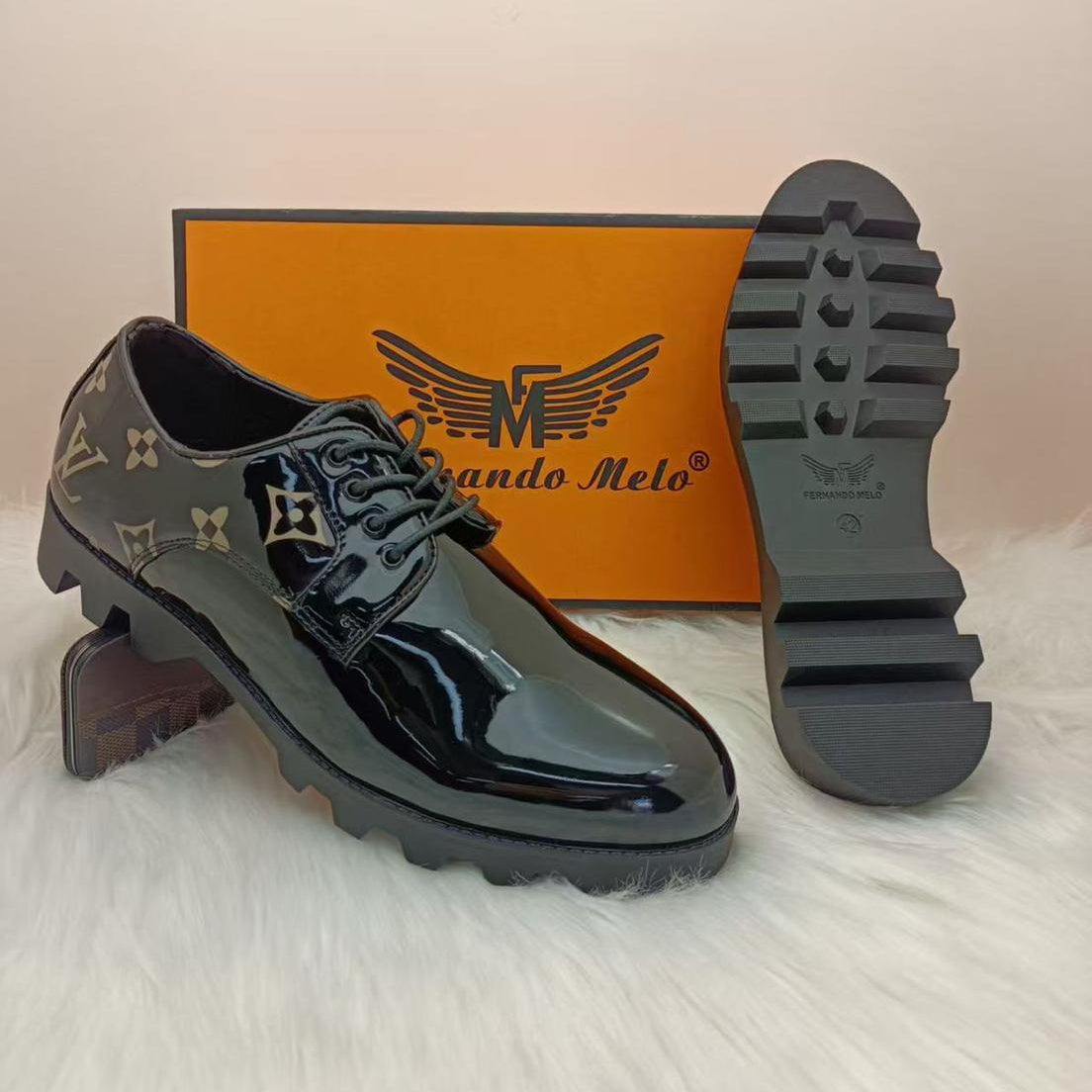 Fernando Melo Easy Clean Men's Shoes Size 40 to 45 Black