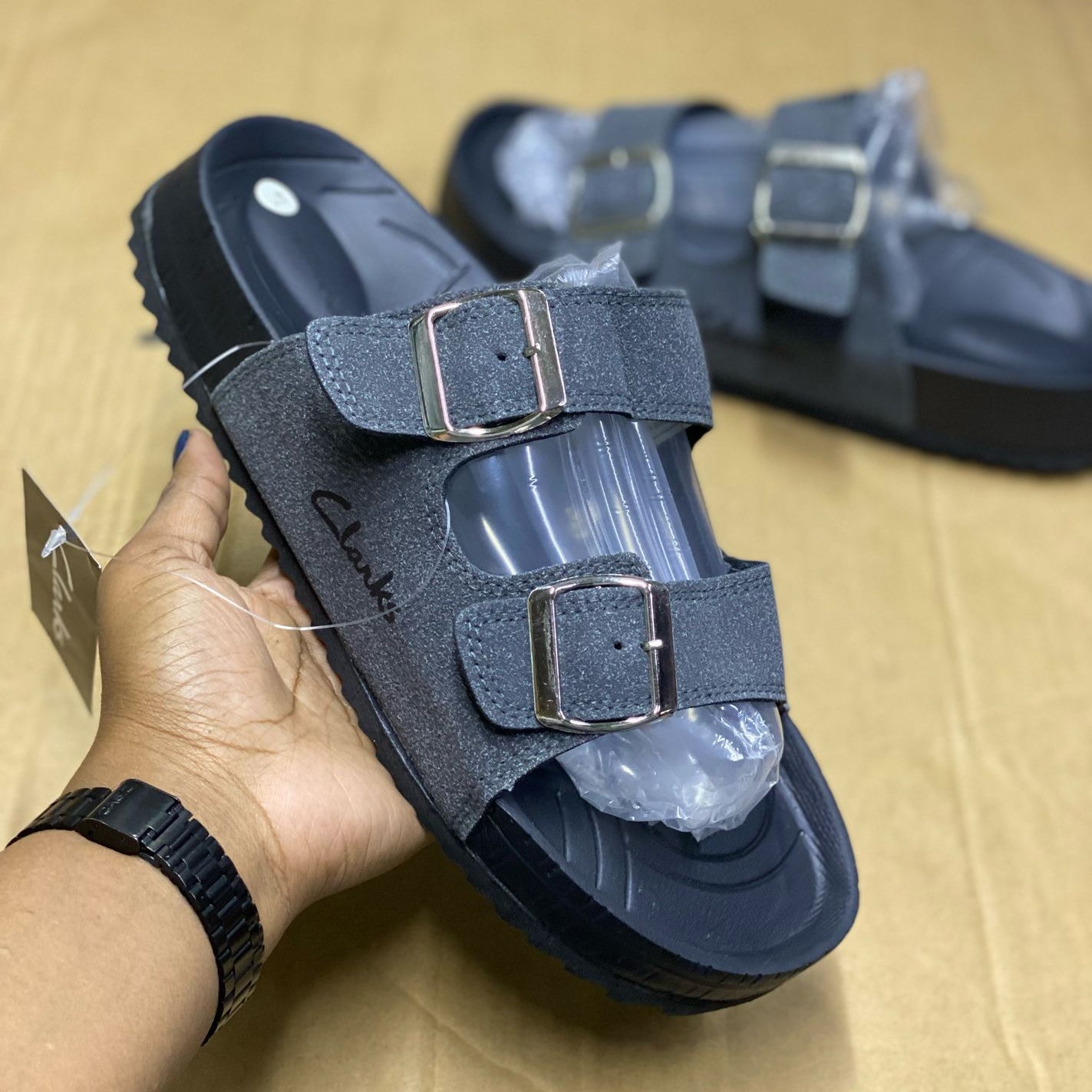 Clarks Suede Sandals for Men Size 40 - 45 Grey