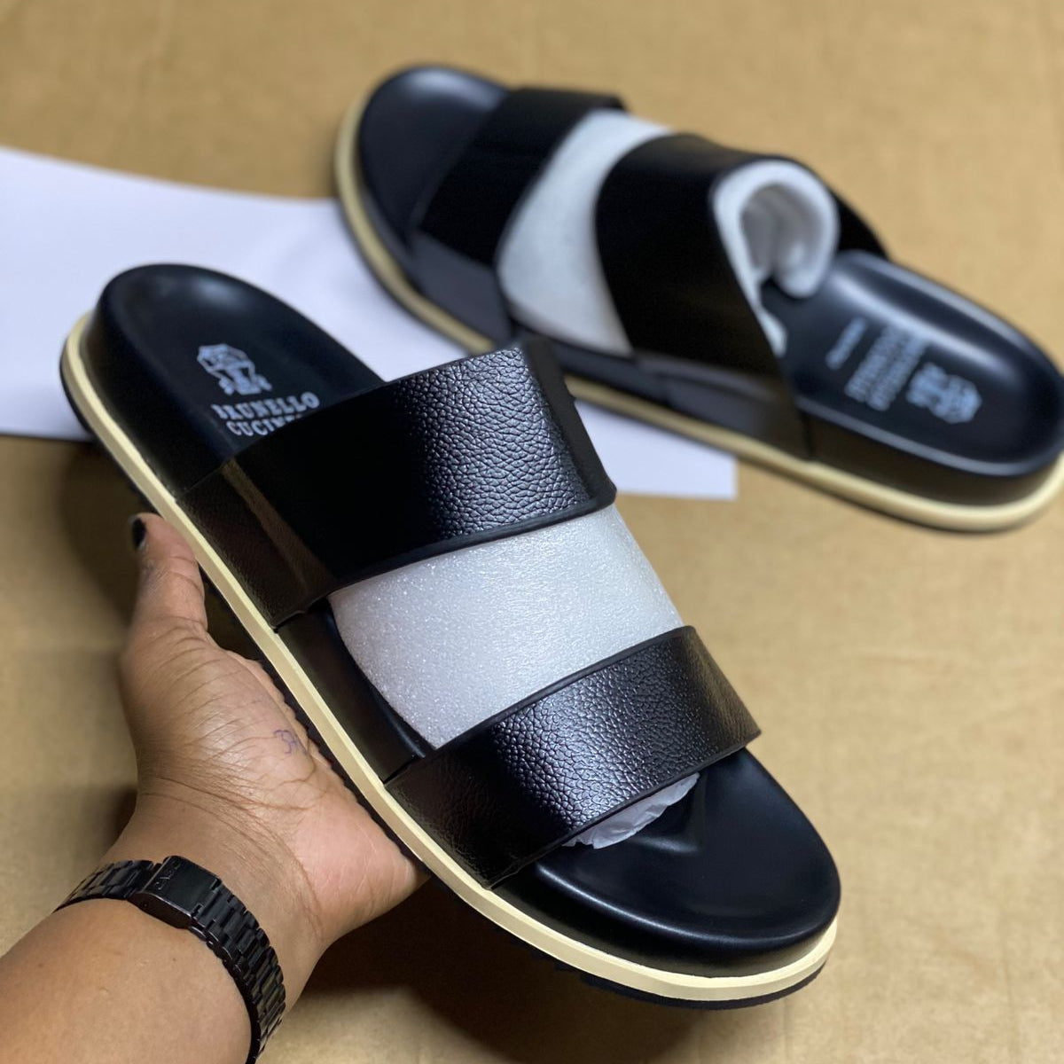 Brunello Cucinelli Rubber Sole Men's Sandals Size 40 - 45