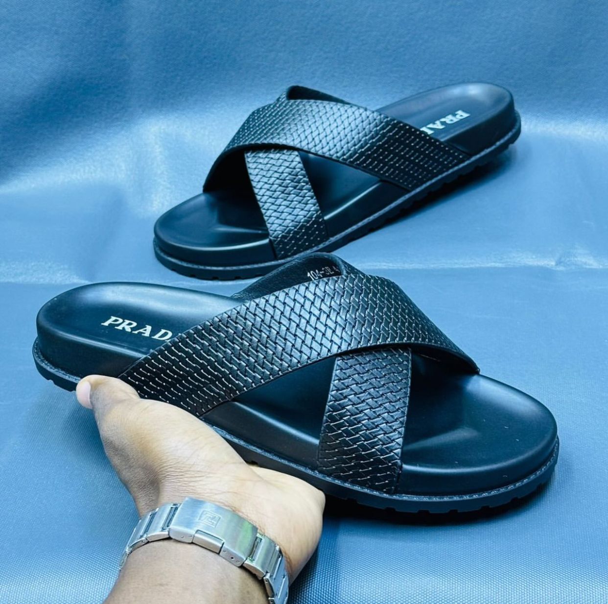 Prada Rubber Sole Men's Sandals Sizes 40 - 45 - Black