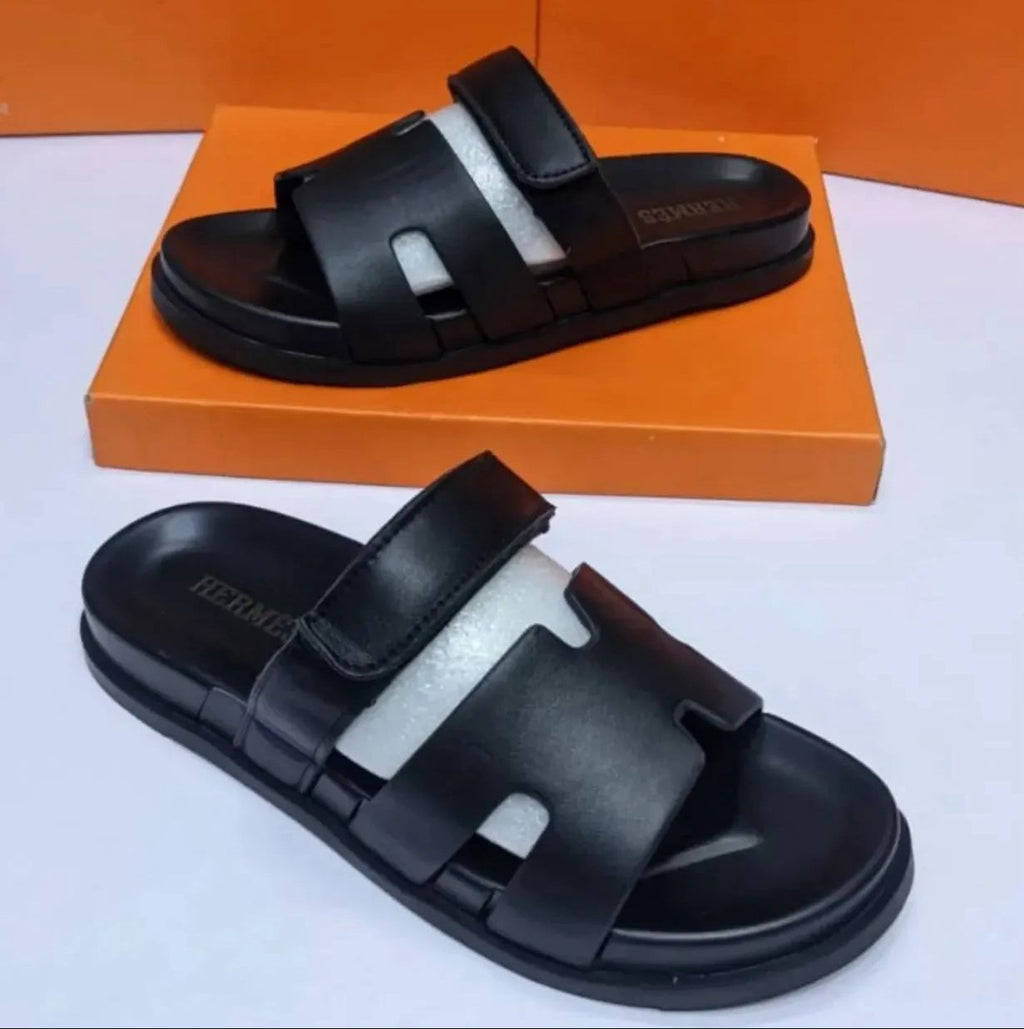 Hermes Normal Fitting Rubber Sole Men's Sandals Size 40 - 45