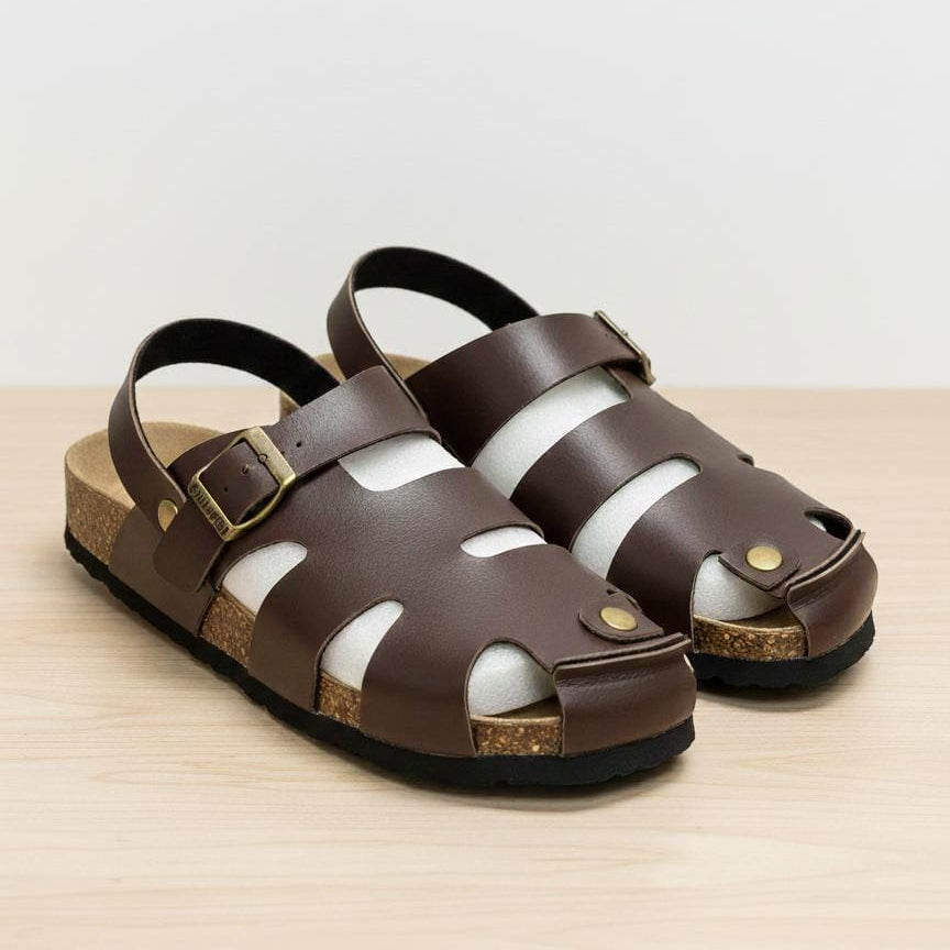 Rugged Genuine Leather Rubber Sole Men's Sandals Size 40 - 45